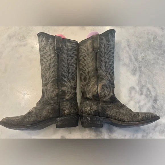 Old Gringo Distressed Black Western Zip Boots Size 7 - Picture 8 of 12